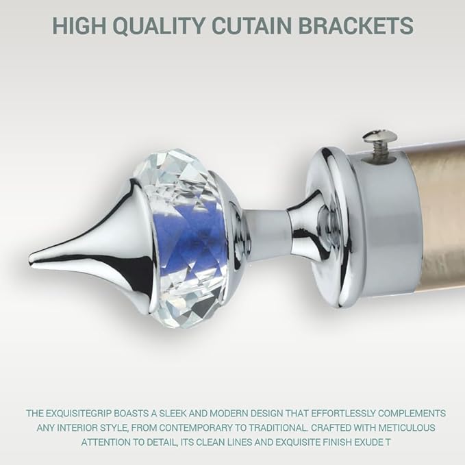 Blue Single Diamond Aluminium Curtain Bracket with L Support