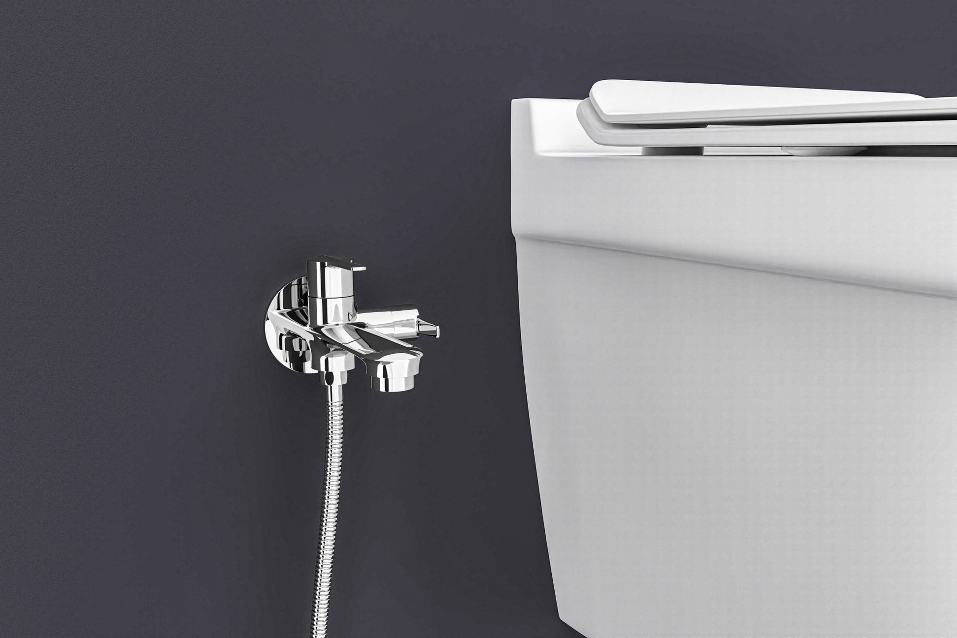 Chrome based Brass Two Way Double Handle Faucet Tap Cock Bib