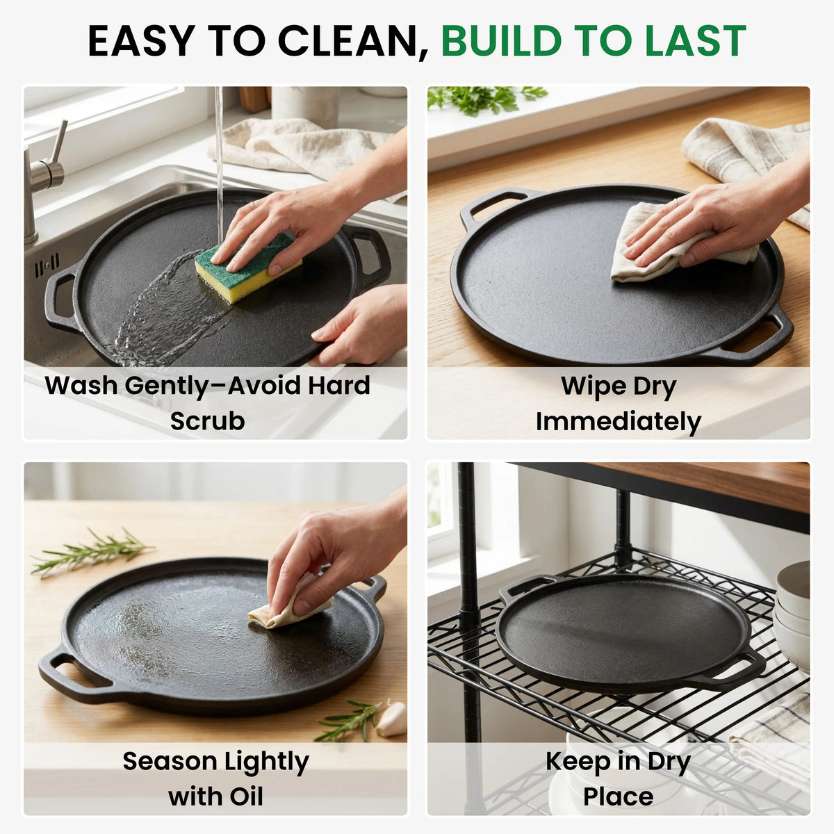 GLOXY Premium Cast Iron Tawa