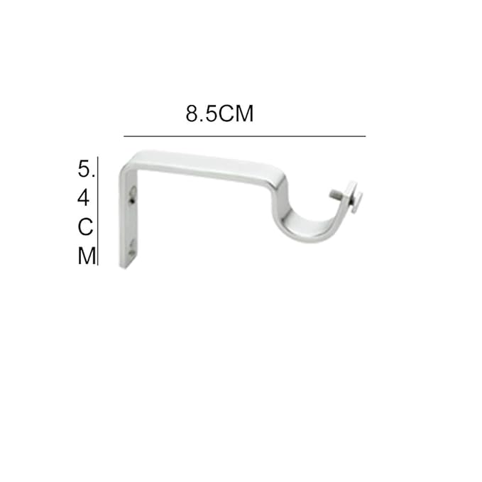 2 Line Aluminium Curtain Bracket with Support(Blue)