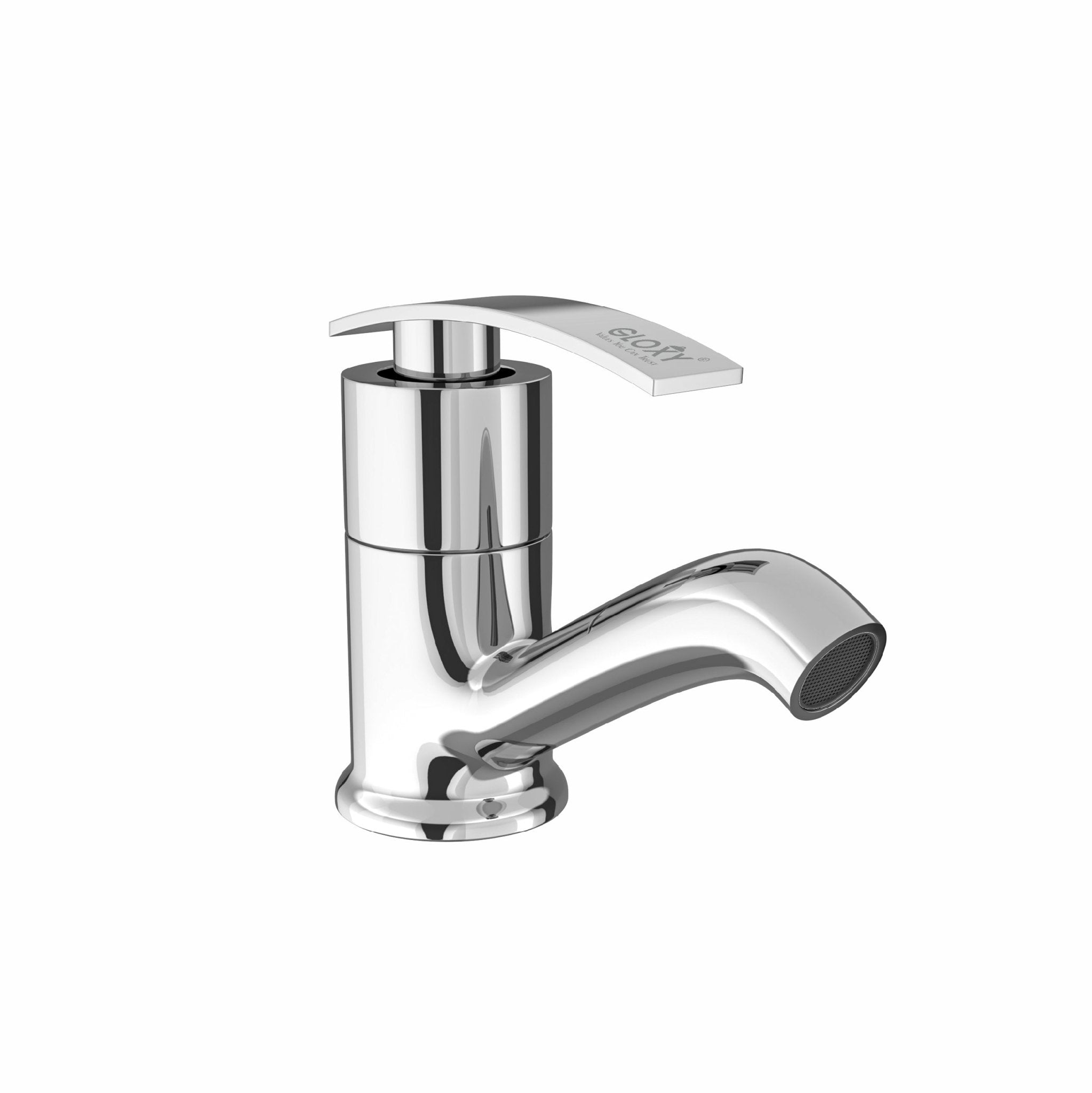 Chrome Finish Brass Wall Mount Short Nose Pillar Faucet Tap