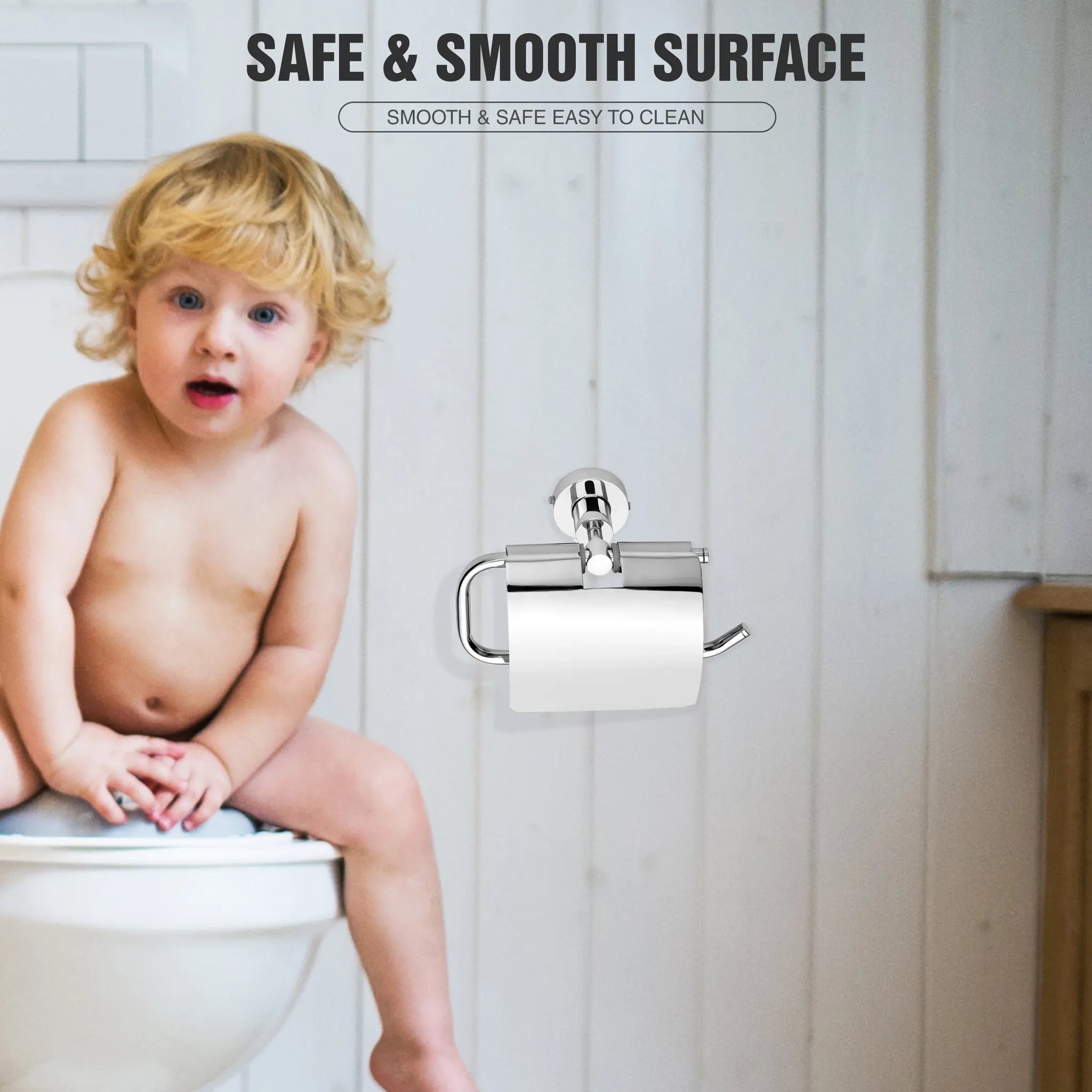 Care Shape Stainless Steel SS304 Toilet Paper Holder (19 X 7 Centimeters, Silver)-by GLOXY®