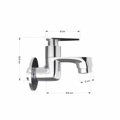 Chrome Finish Brass Wall Mount Faucet Water Tap for Bathrooms