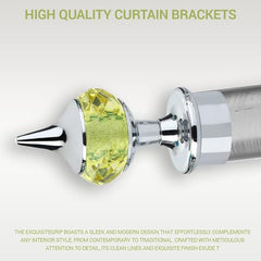 Single Diamond Aluminium Curtain Bracket with Support(Silver Mix Yellow)