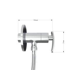Chrome Finish Concealed Stop Cock Faucet Tap Valve with Flange