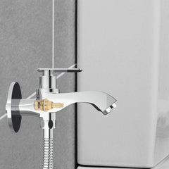 Chrome Finish Bib Cock Brass Faucet Water Tap for Bathroom Washbasins, Gardens & Kitchen Sinks (Jet+)-by GLOXY®