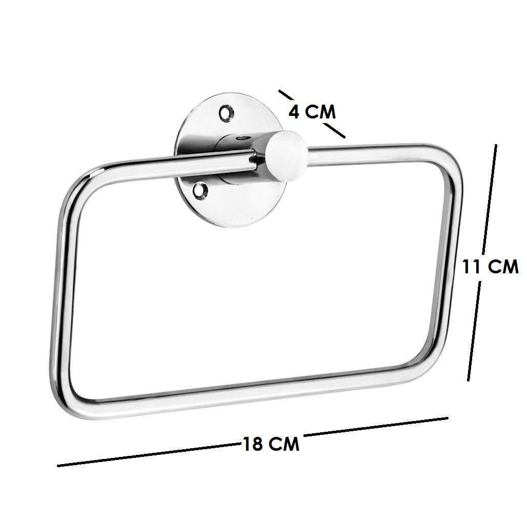 Gloxy Square Shape Stainless Steel Chrome Finsih Napkin Ring