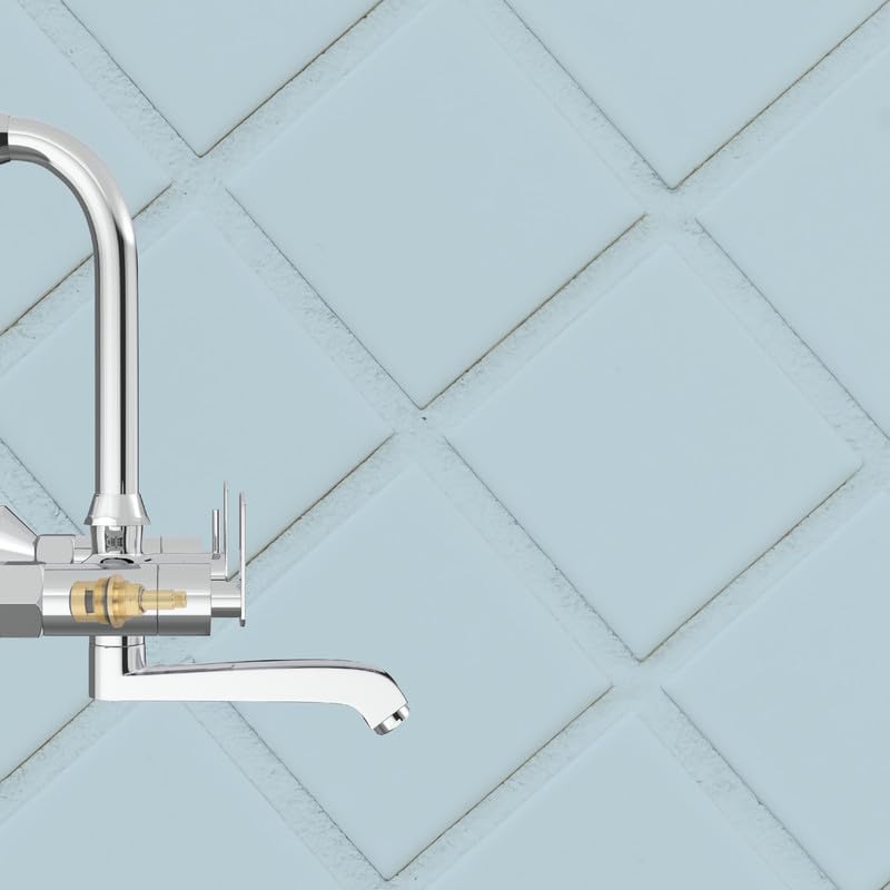 Chrome Finish Handle Controlled Wall Mixer with L Bend Faucet Tap Bib for Hot & Cold Water for Bathroom Areas & Showers (Nano)-by GLOXY®