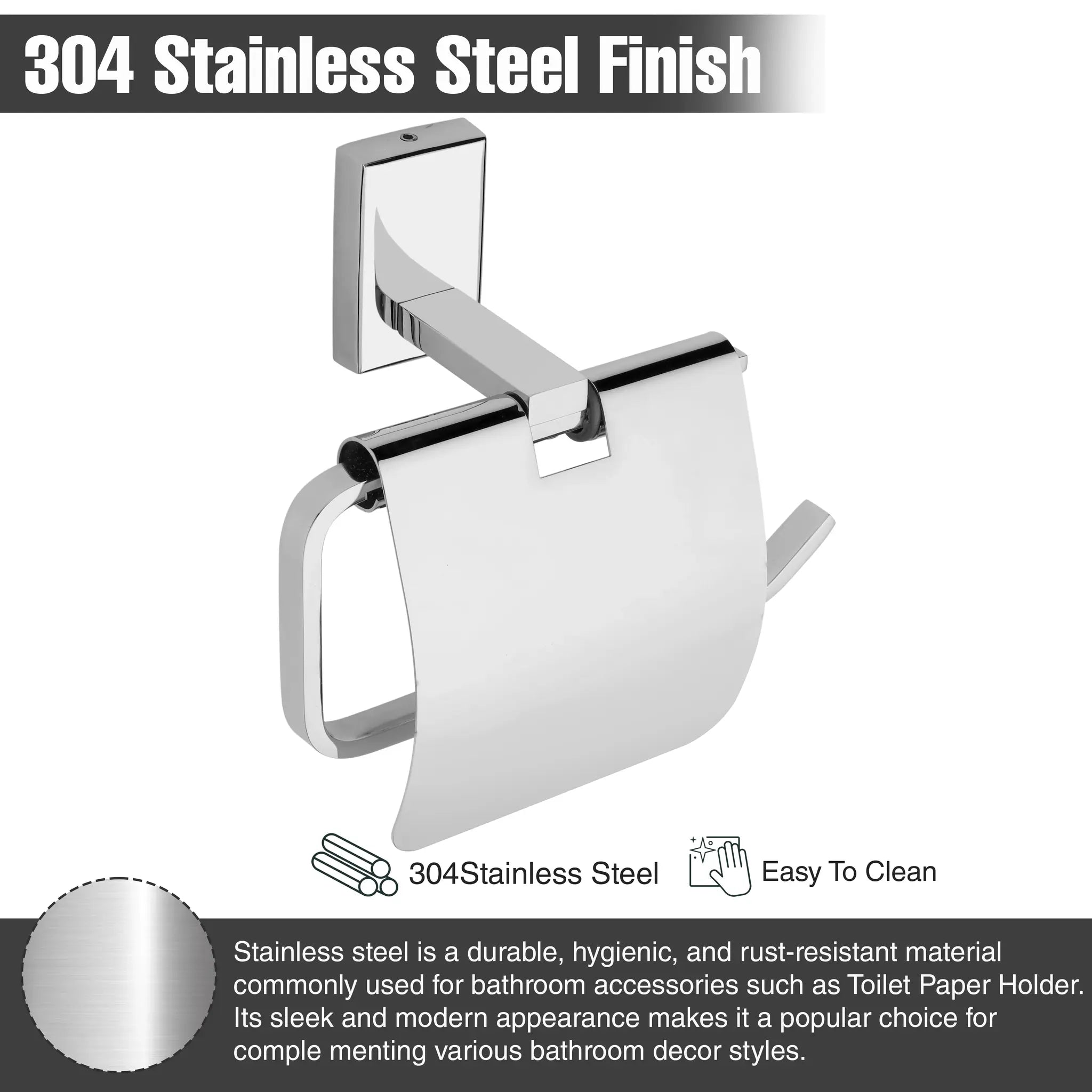Jeta Shape Stainless Steel SS304 Toilet Paper Holder Tissue Roll 19 X 7 Centimeters, Silver)-by GLOXY®