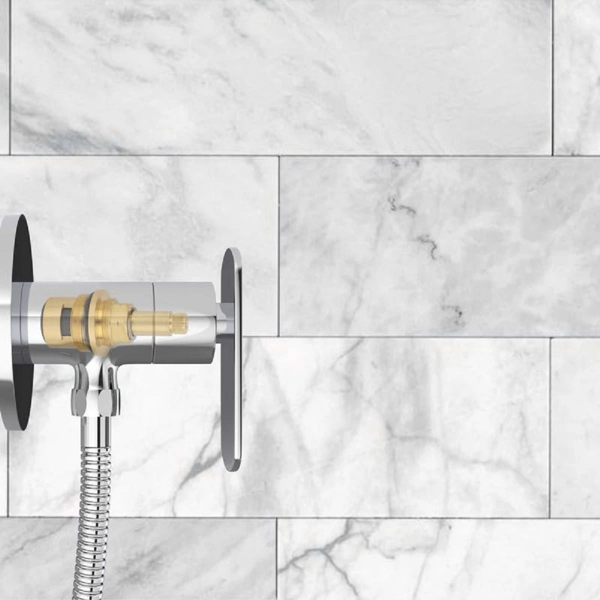 Chrome Finish Angle Cock Valve Faucet Tap for Attachment of Hand Shower,  Health Faucet & Geyser Pipes (Jet+)-by GLOXY®