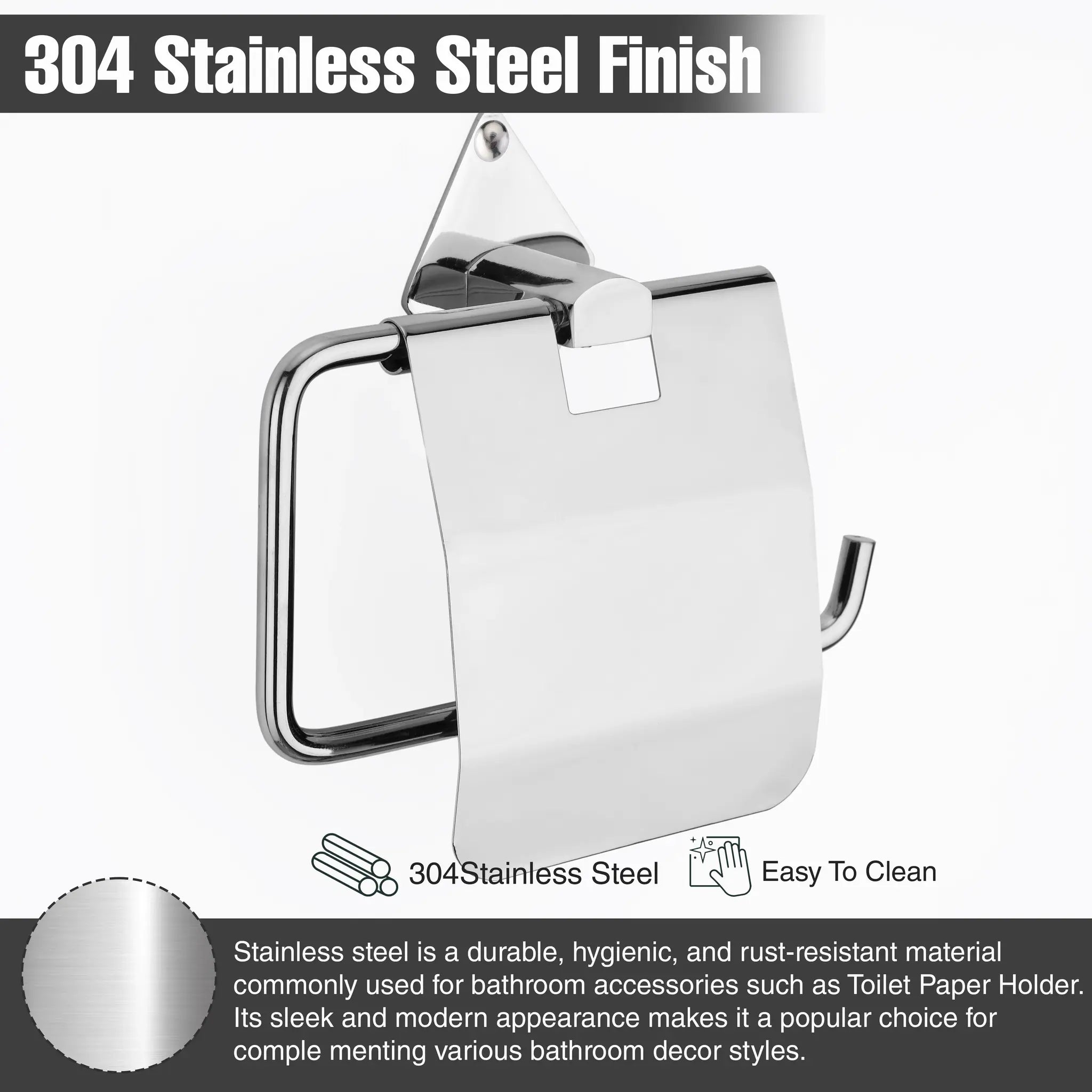 CROSA Shape Stainless Steel SS304 Toilet Paper Holder (19 X 7 Centimeters, Silver)-by GLOXY®