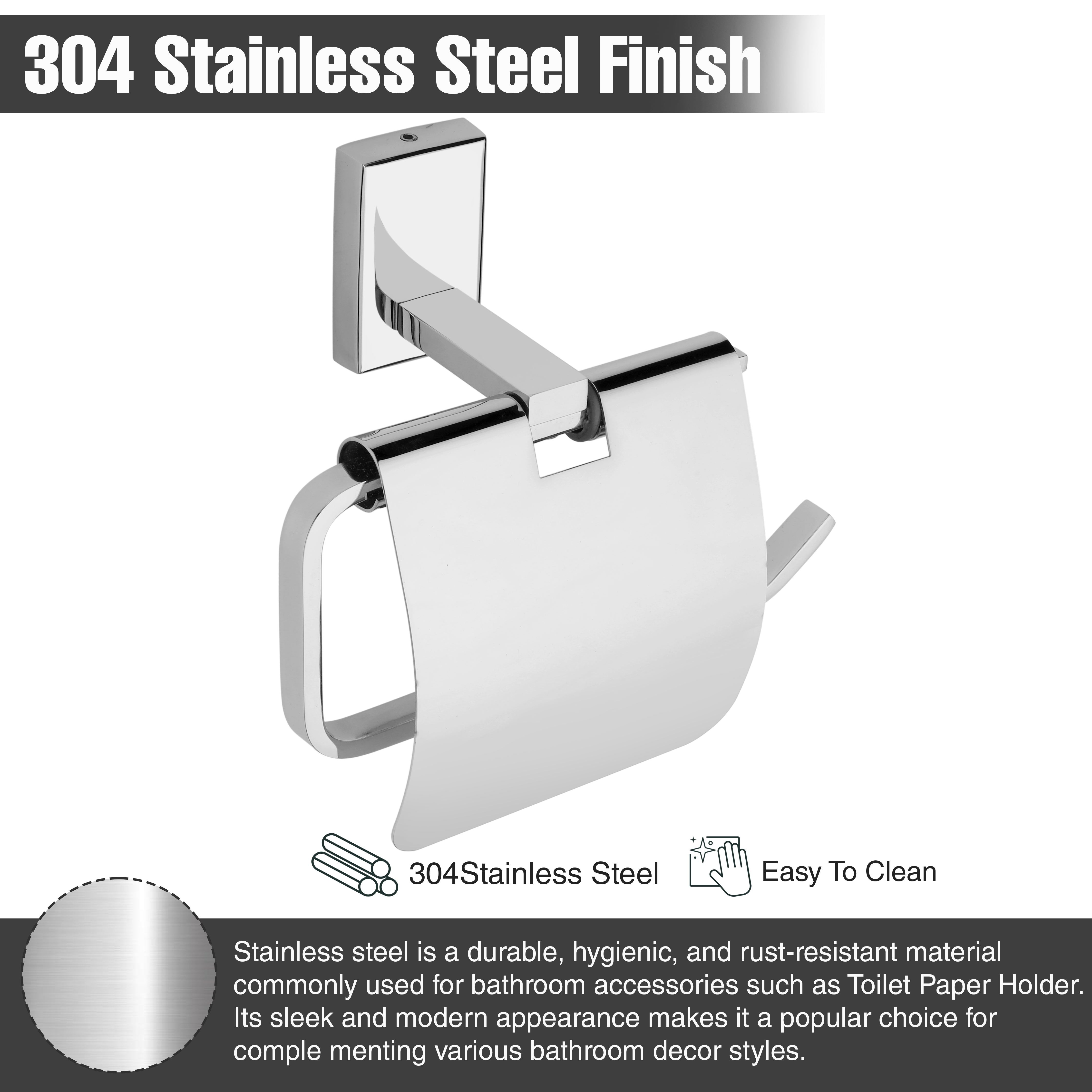 Stainless Steel Silver Toilet Paper Holder Tissue Roll