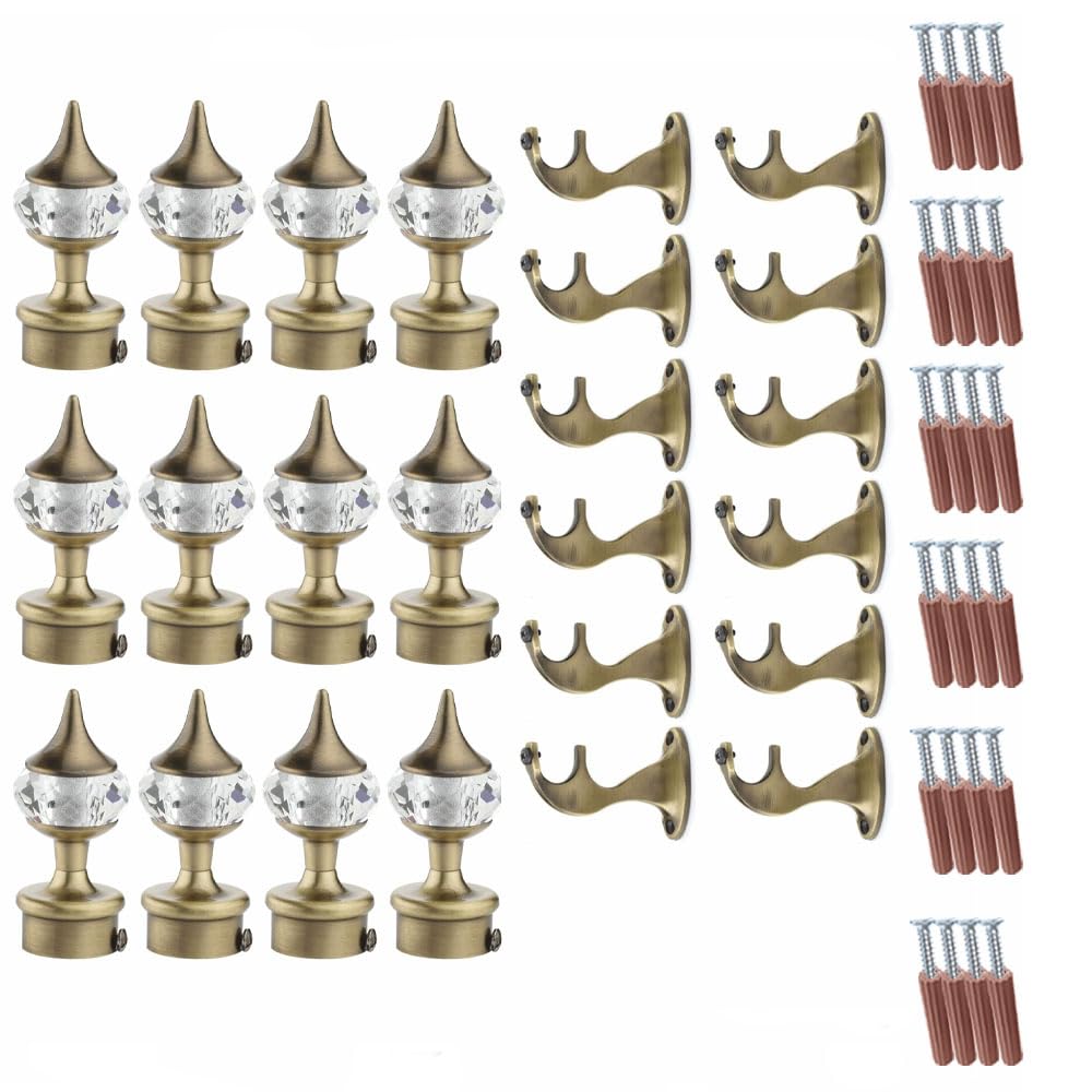 Single Diamond Aluminium Curtain Bracket with Talwar Support(Antique)-by GLOXY®