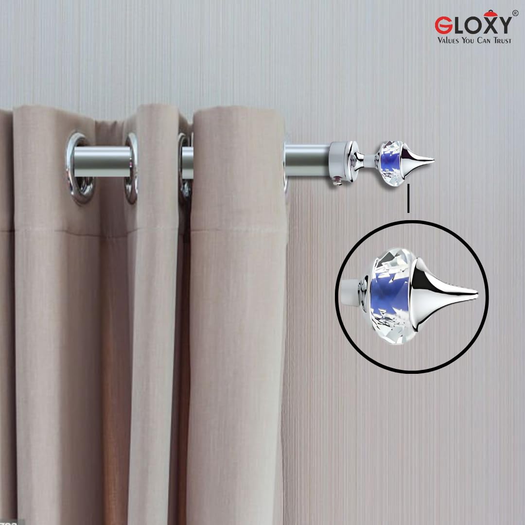 Single Diamond Aluminium Curtain Bracket with Talwar Support(Blue)-by GLOXY®