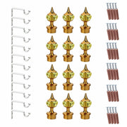 Single Diamond Aluminium Curtain Bracket with Support(Gold Mix Yellow)-by GLOXY®