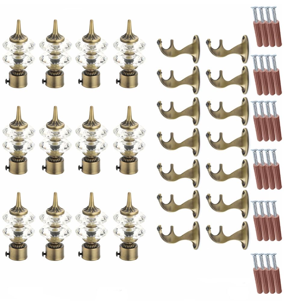 Double Diamond Aluminium Curtain Bracket with Talwar Support(Antique)-by GLOXY®