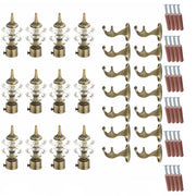 Double Diamond Aluminium Curtain Bracket with Talwar Support(Antique)-by GLOXY®