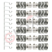 2 Line Aluminium Curtain Bracket with Support(Grey)-by GLOXY®