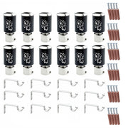 GLOXY ENTERPRISE Stainless Steel Floral Print Curtain Brackets Parda Holders with Support Fittings 1 Inch Rod Pocket Finials Designer Door and Window