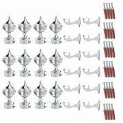 Single Diamond Aluminium Curtain Bracket with Talwar Support(Silver)-by GLOXY®