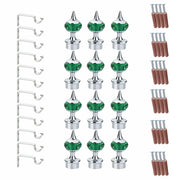 Single Diamond Aluminium Curtain Bracket with Support(Silver Mix Green)-by GLOXY®