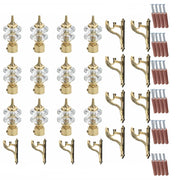 Double Diamond Aluminium Curtain Bracket with Support(Gold)-by GLOXY®