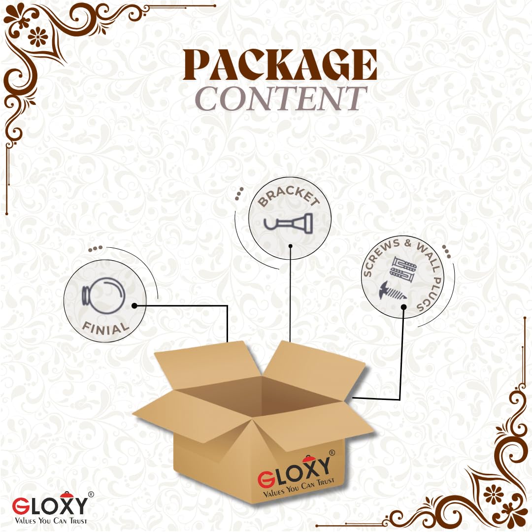 Single Diamond Aluminium Curtain Bracket with Cobra Support(Antique)-by GLOXY®