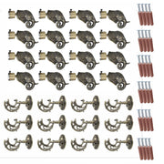 Rajwada Royal Aluminium Curtain Bracket with Support (Antique)-by GLOXY®