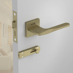 GLOXY Brass Door Lock for Balcony Store Room Door Lock, Mortise Keyless Handle Set with Brass Baby Latch for Home,Office,Hotel | Antique Finish (2 Years Warranty, Pack of 1)