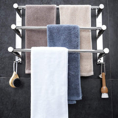 Stainless Steel Triple Step Towel Rod for Bathroom- by GLOXY®