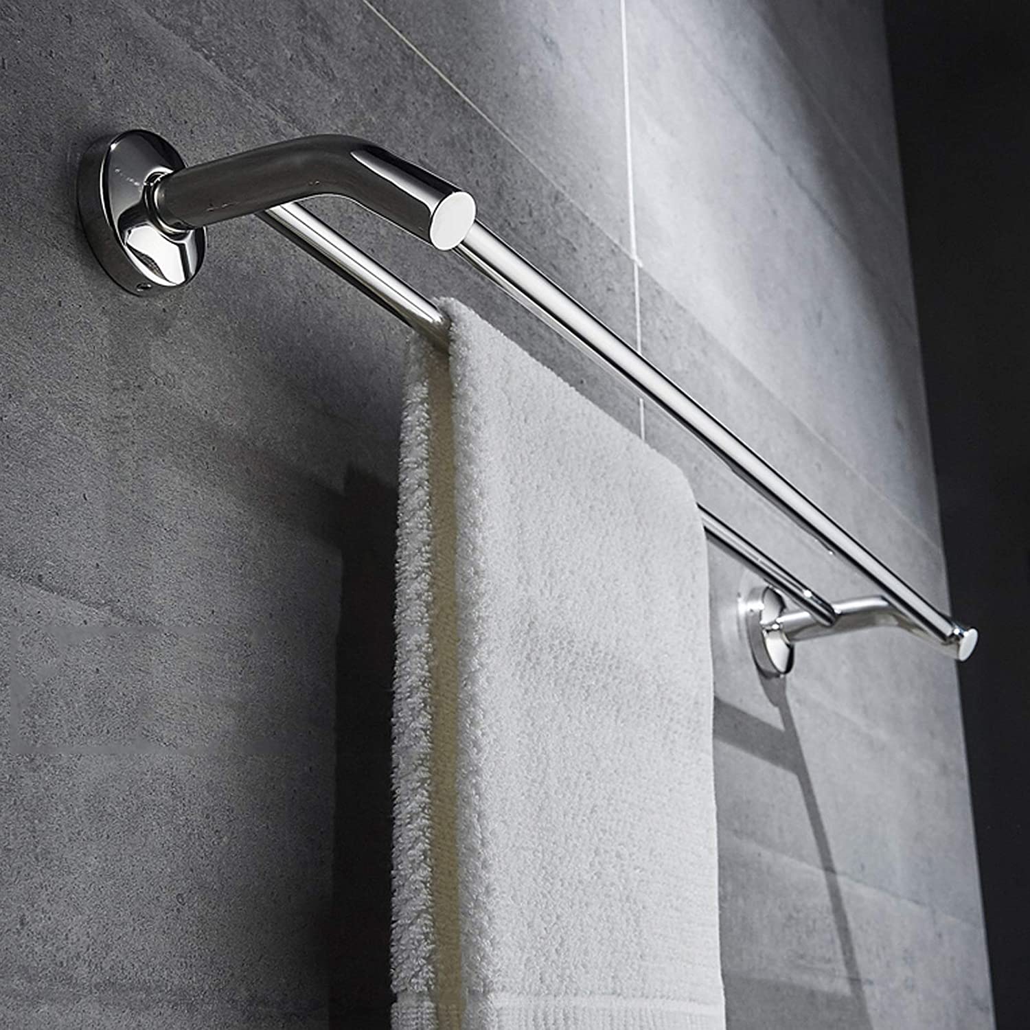 Rectangular Shape Stainless Steel Silver Towel Rod