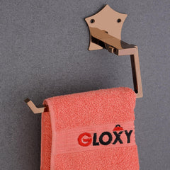 GLOXY Stainless Steel Star Shape Napkin Ring Towel Holder/Stand Kitchen and Washbasin Wall Mounted Towel Ring Bathroom Accessories SS304