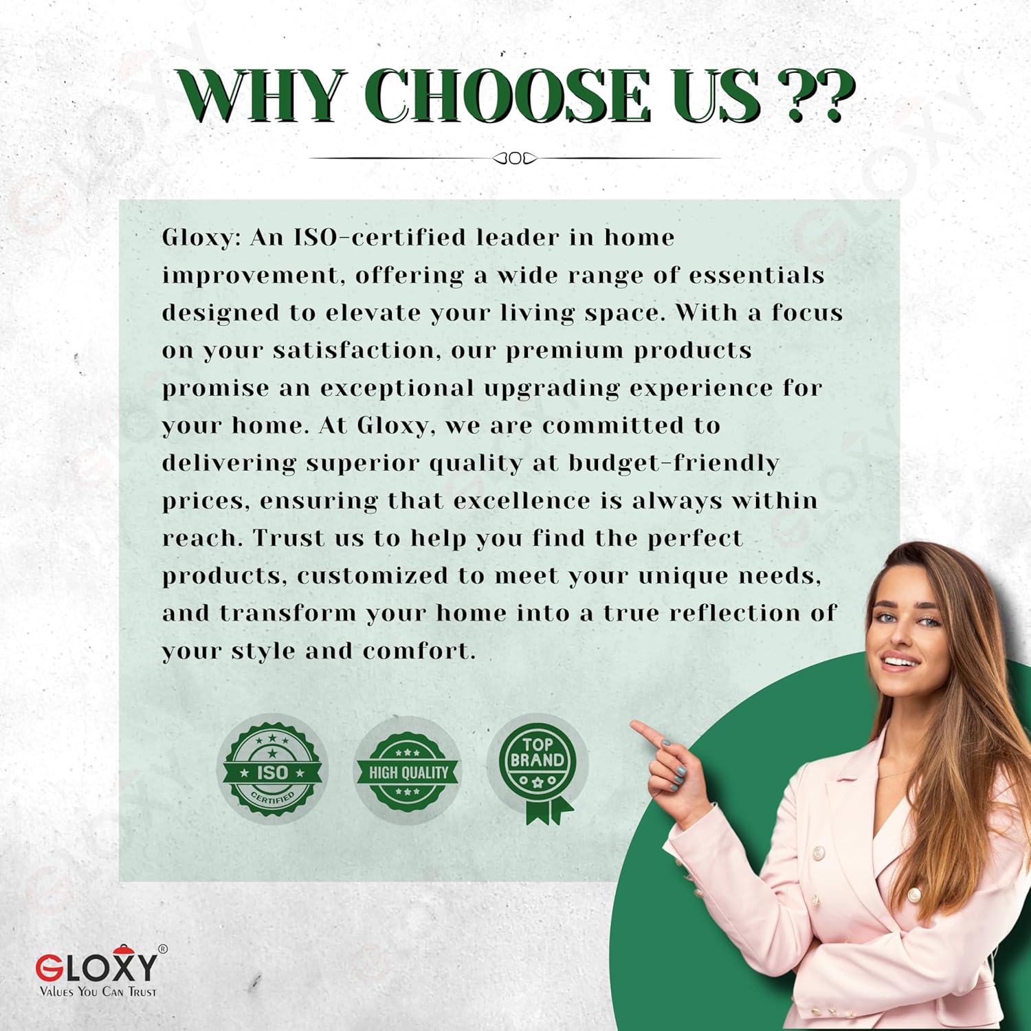 Single Diamond Aluminium Curtain Bracket with Support(Silver Mix Green)-by GLOXY®