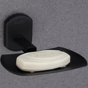 Gloxy Squar Shape Stainless Steel 202 Grade Black Matt Finish Single Soap Holder