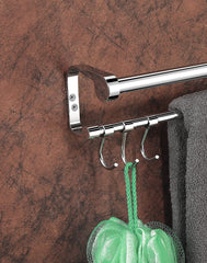 Stainless Steel 2 Layer Towel Rod with Hook