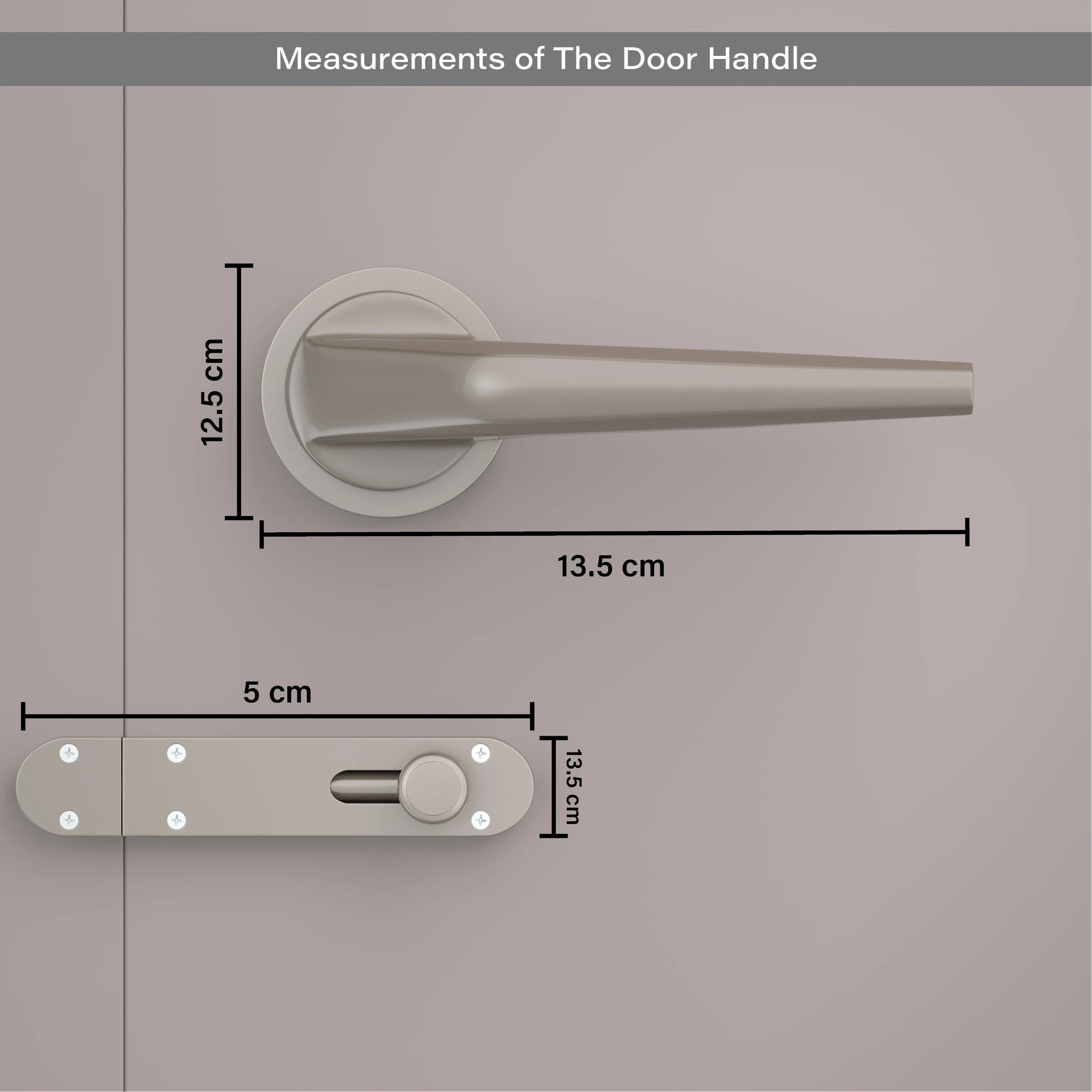 Gloxy Navior Series Satin Chrome Finish Mortise Bathroom Door Latch Lock With Handle