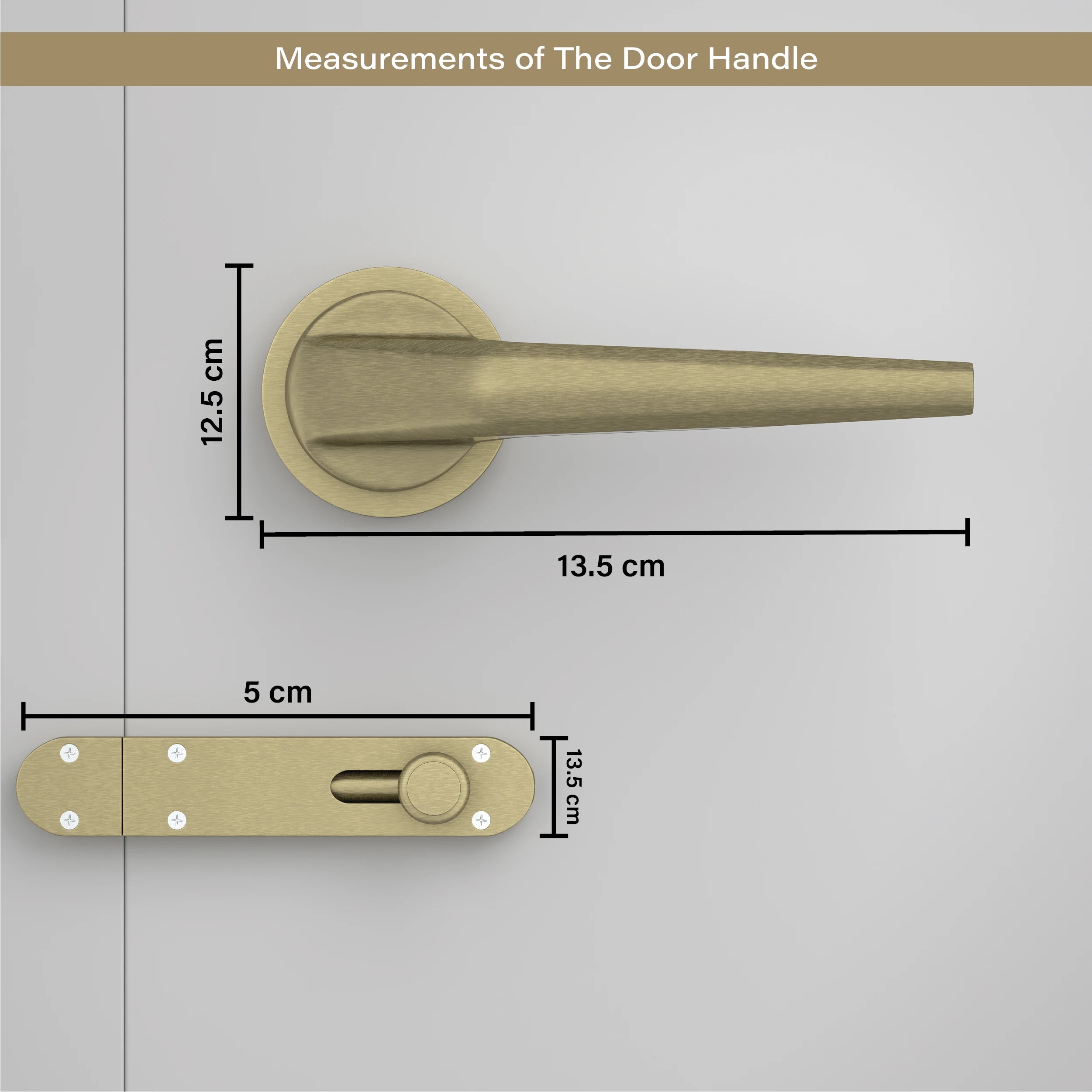Gloxy Navior Series Antique Finish Mortise Bathroom Door Latch Lock With Handle