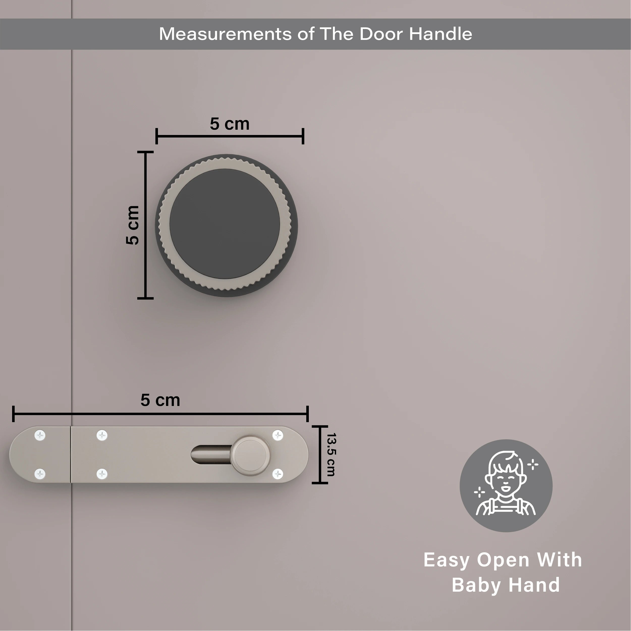 Gloxy Stylor Series Satin Chrome Finish Mortise Bathroom Door Latch Lock With Round Handle