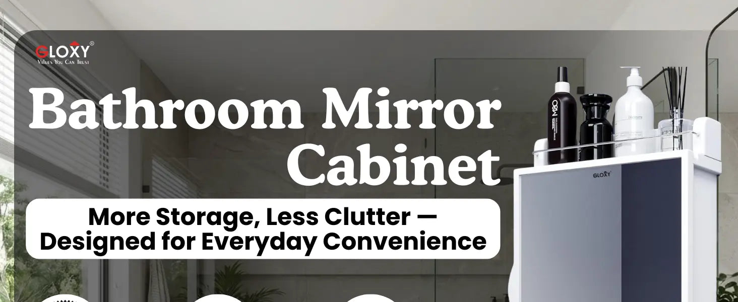 Gloxy Bathroom Mirror Cabinet