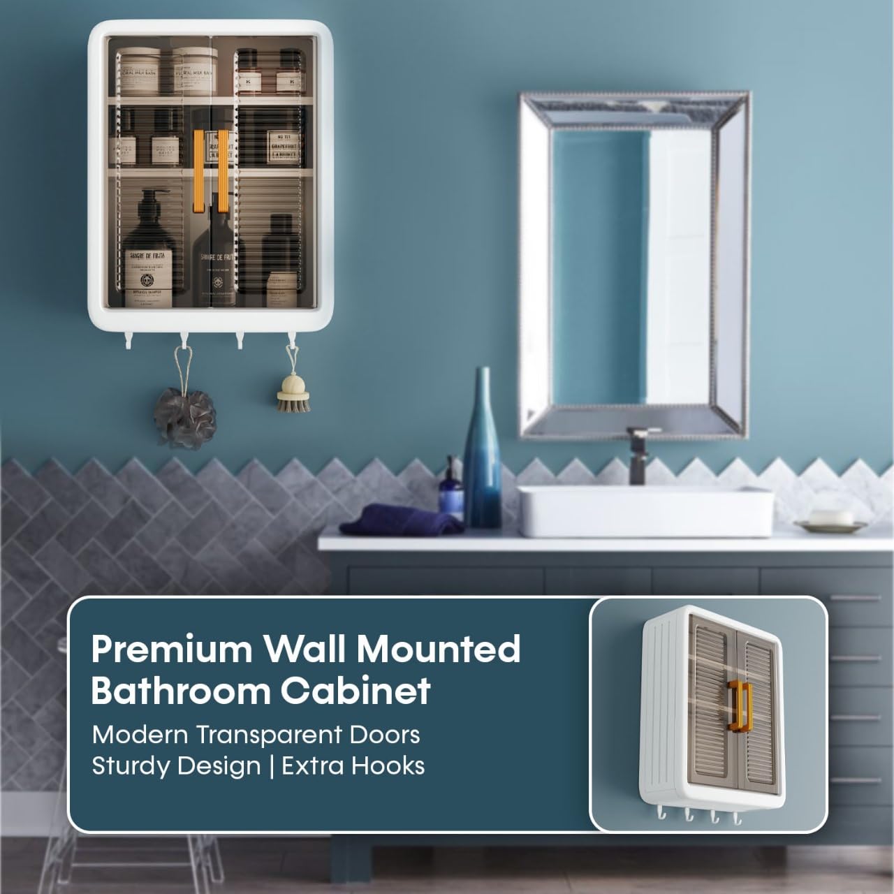 Gloxy Bathroom Shelf & Storage Cabinet