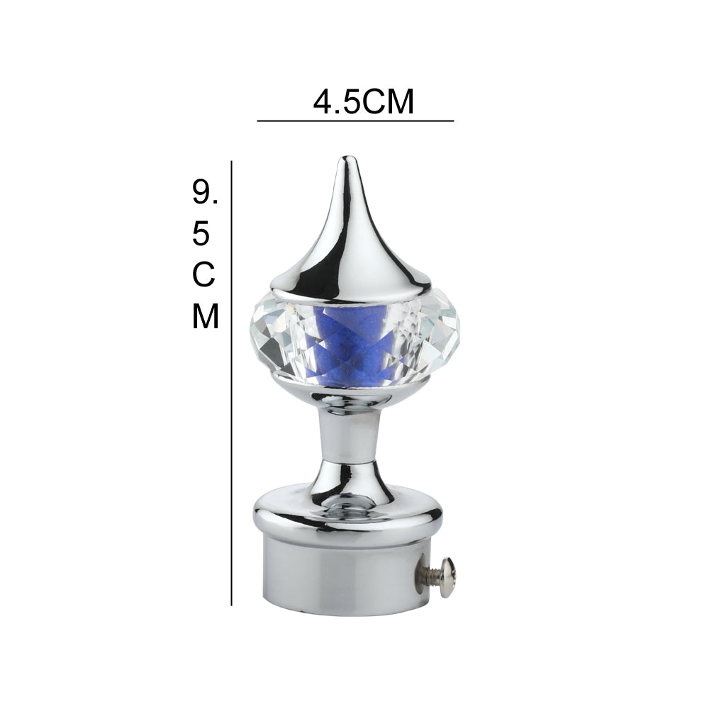 Blue Single Diamond Aluminium Curtain Bracket with Support