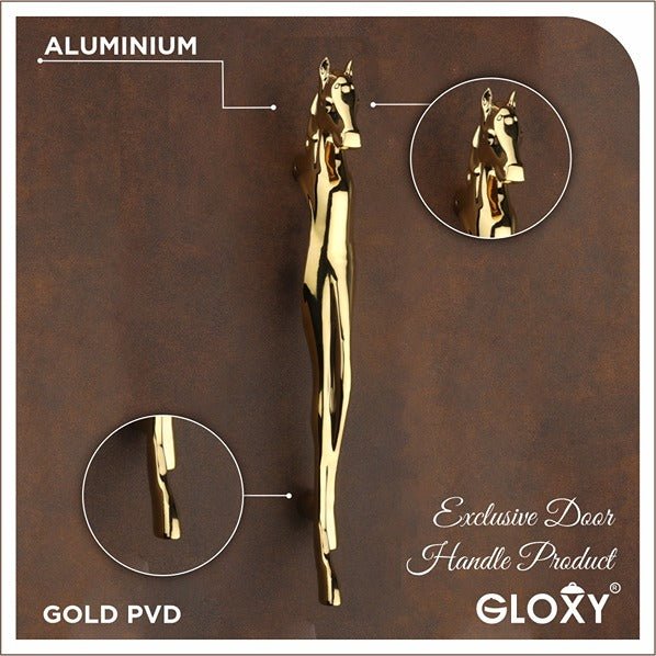 gloxy push pull door handles 12 inch gold