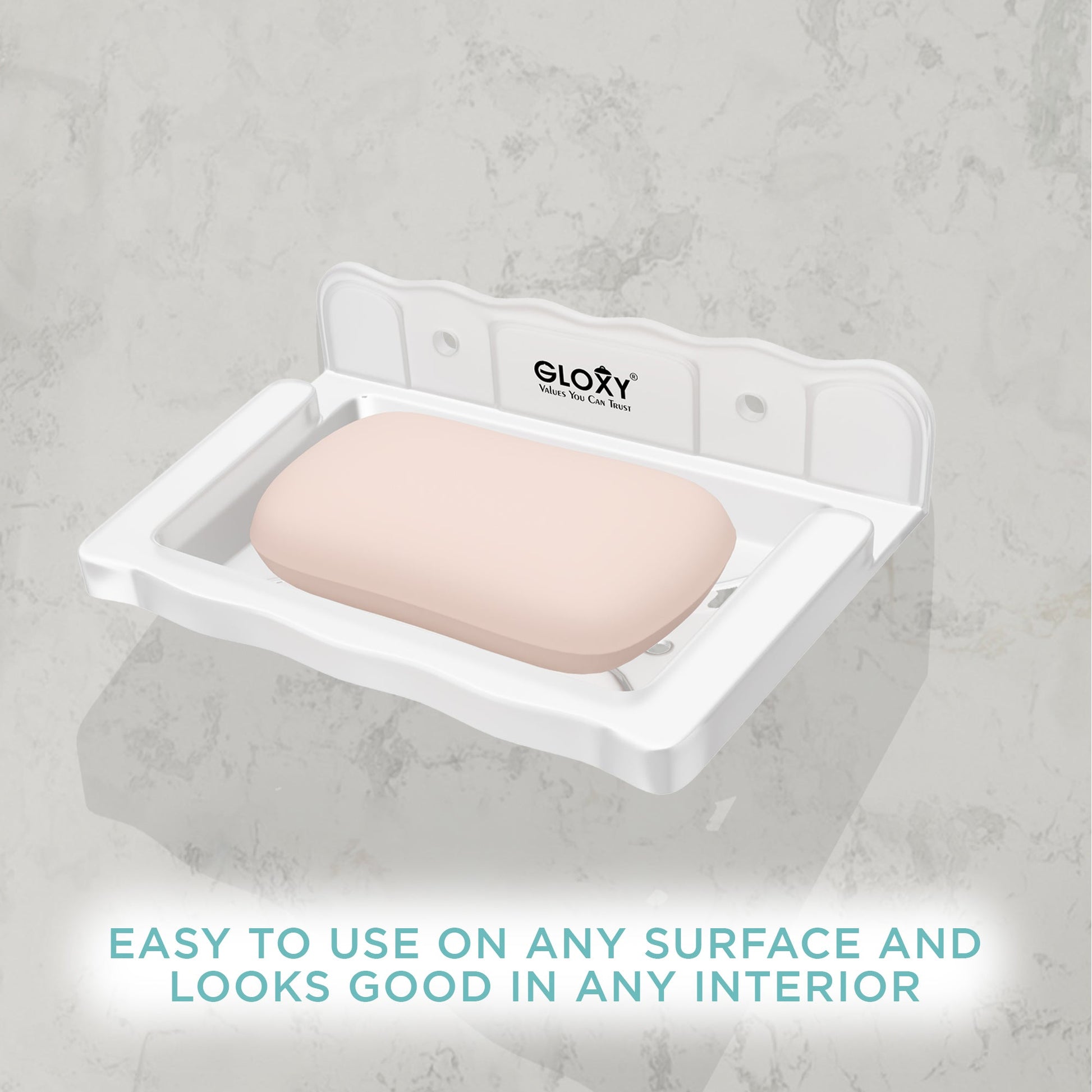 GLOXY® Unbreakable Transparent Wall Mount Soap Dish
