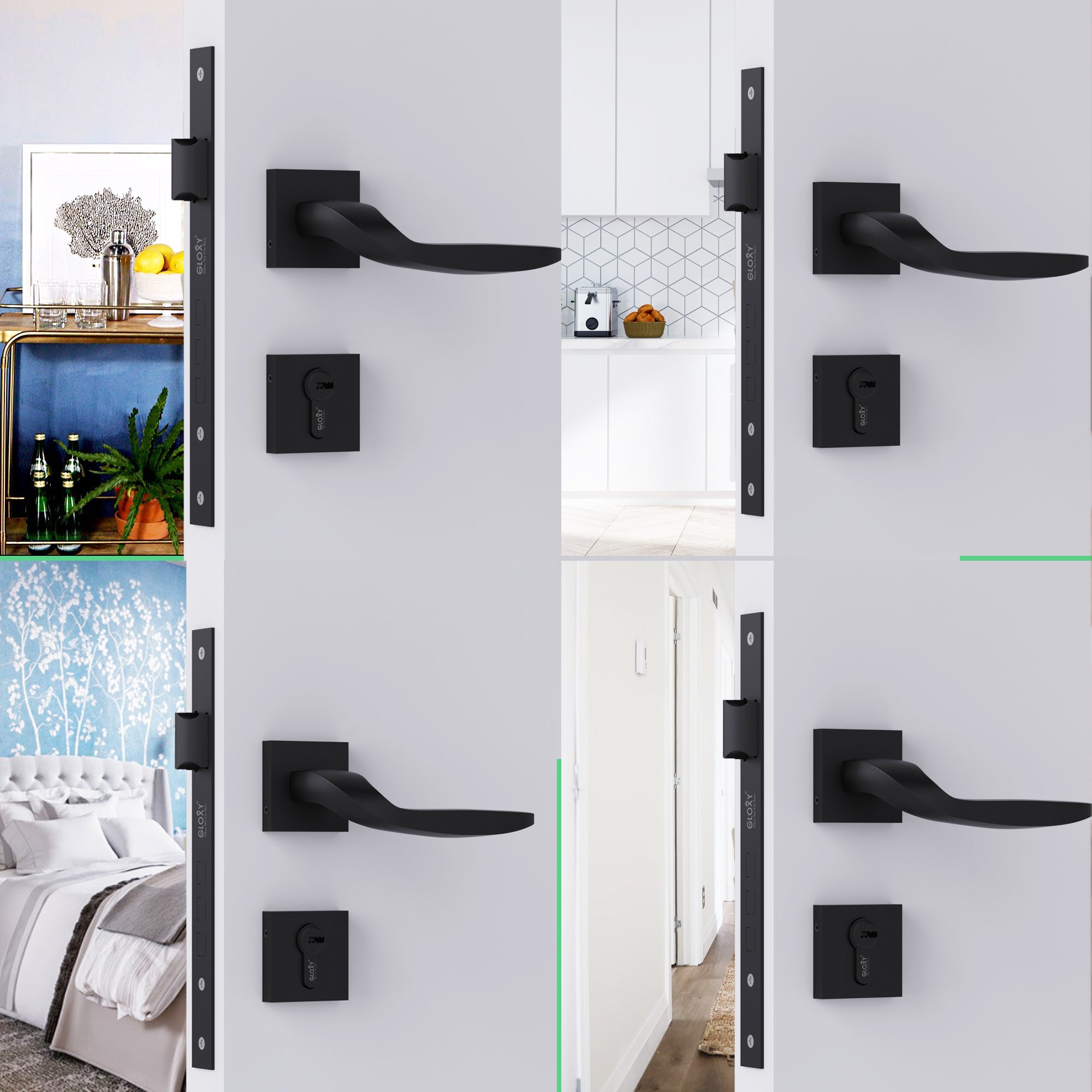 Mortise Door Lock, High-Security Door Lock for Main Door & Bedroom, Durable Handle Set-by GLOXY®
