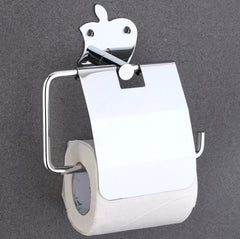 Apple Shape Stainless Steel SS304 Toilet Paper Holder (19 X 7 Centimeters, Silver)-by GLOXY®