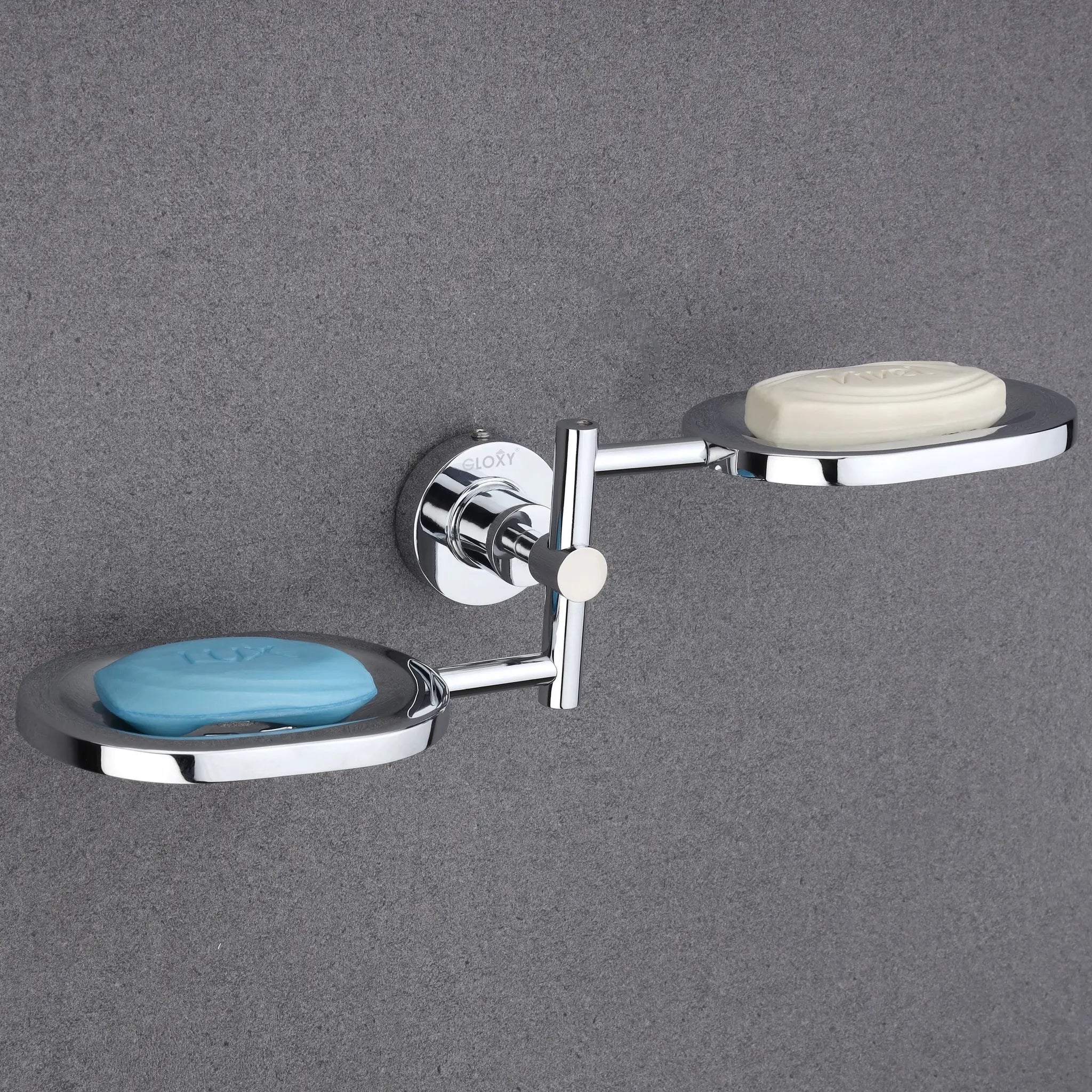 Care Shape Stainless Steel SS304 Double Soap Holder (Silver)-by GLOXY®