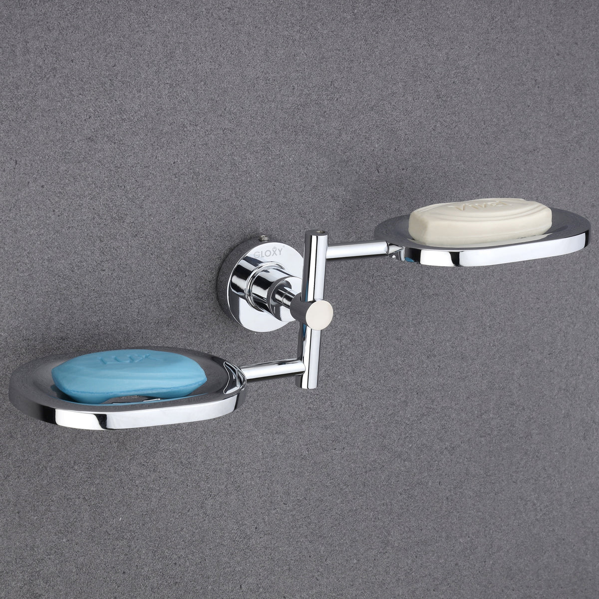 Care Shape Silver Stainless Steel Double Soap Holder