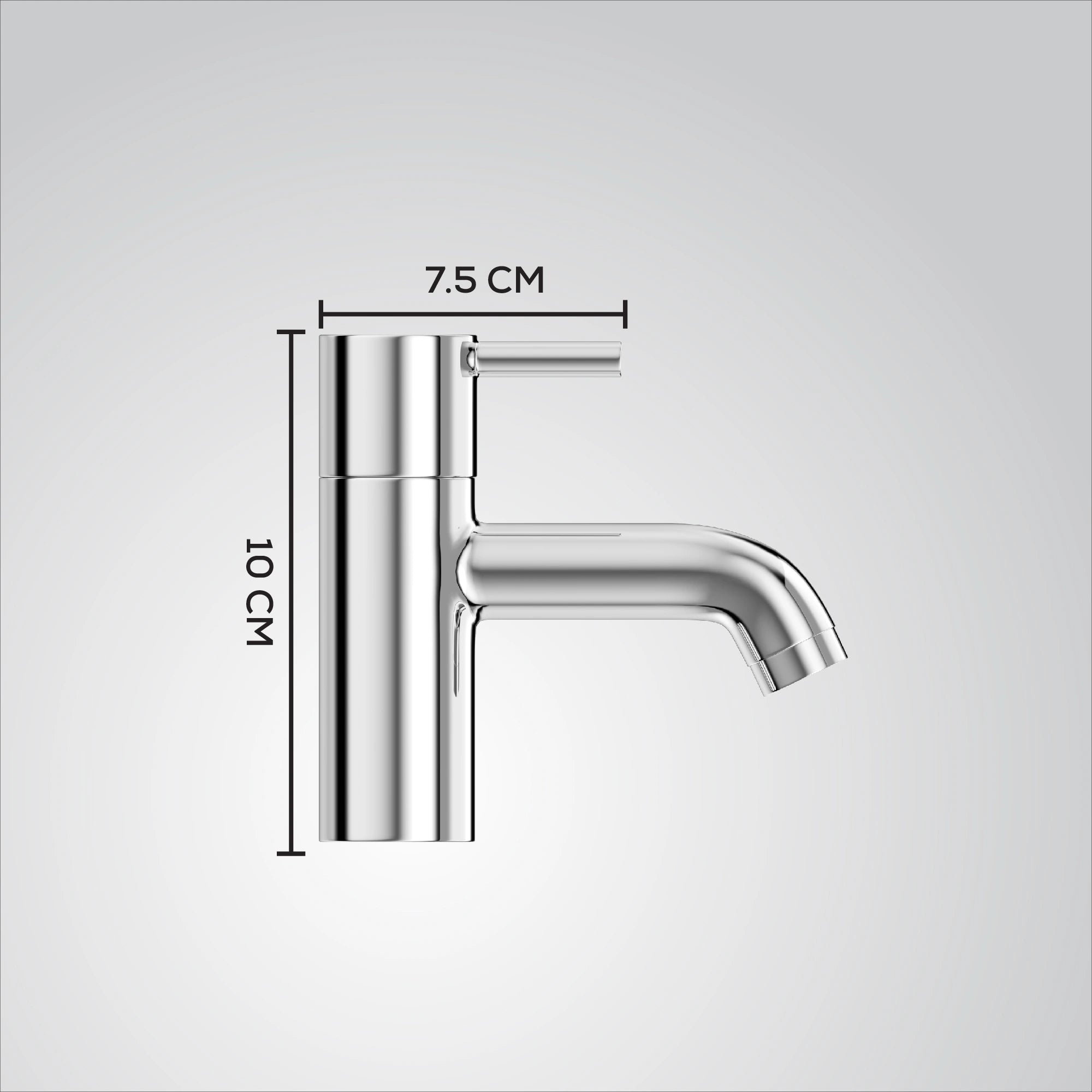 Chrome Finish Deck Mount Single Liver Brass Short Pillar Cock Faucet Tap Valve for bathroom, Kitchen, Wash Basin Water Tap (Royal)-by GLOXY®