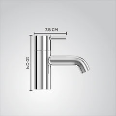 Chrome Finish Deck Mount Single Liver Brass Short Pillar Cock Faucet Tap Valve for bathroom, Kitchen, Wash Basin Water Tap (Royal)-by GLOXY®
