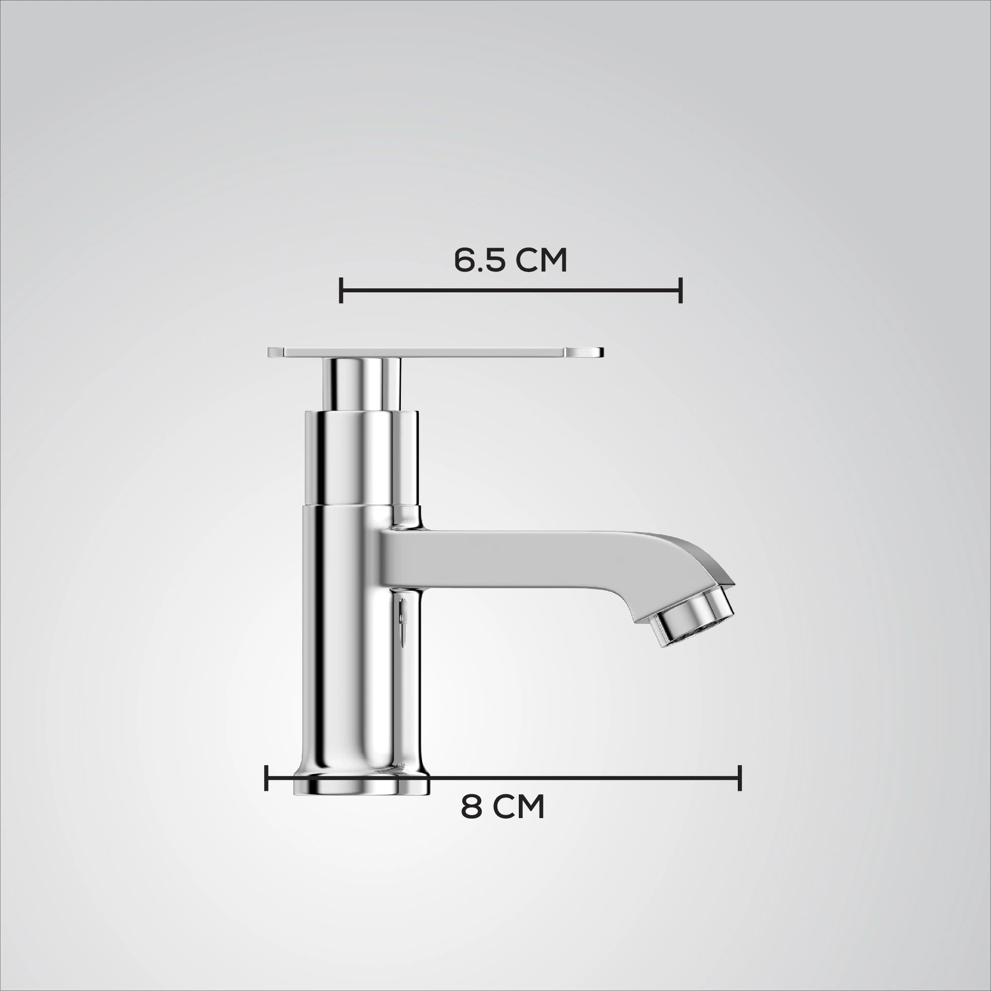 Chrome Finish Pillar Bib Cock Brass Faucet Water Tap for Bathroom Washbasins, Gardens & Kitchen Sinks (Jet+)-by GLOXY®